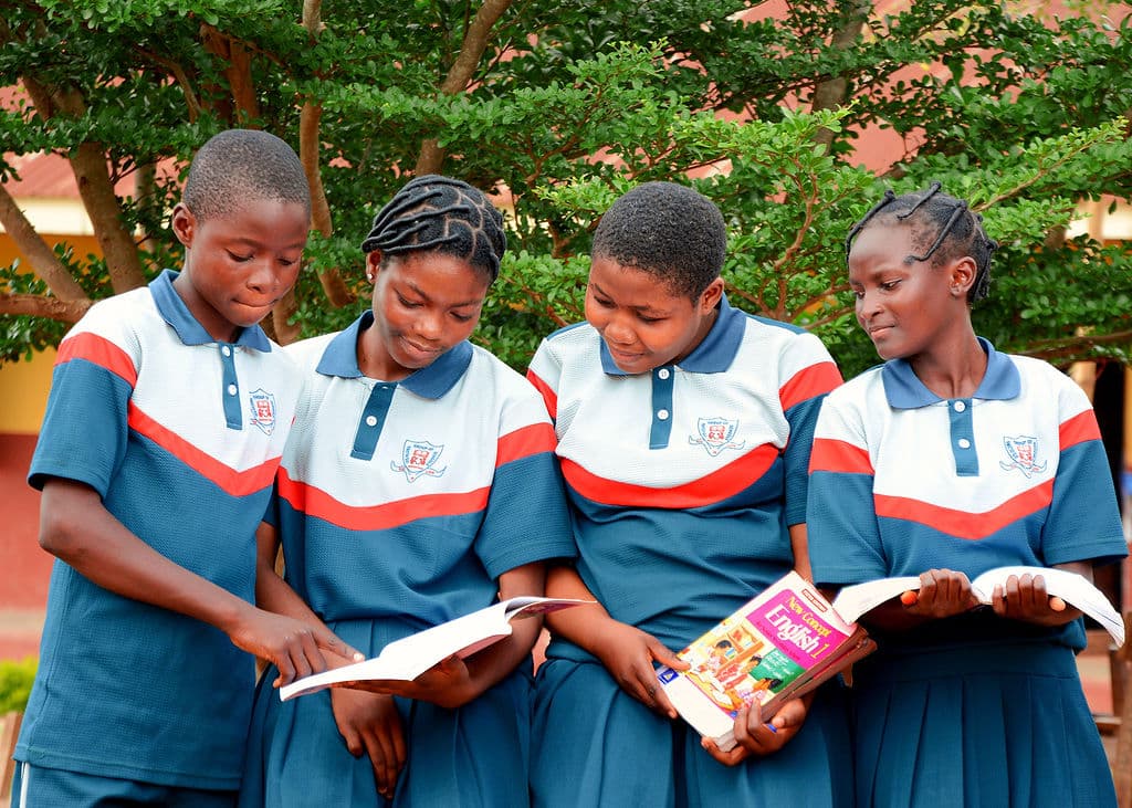 Pupils reading together